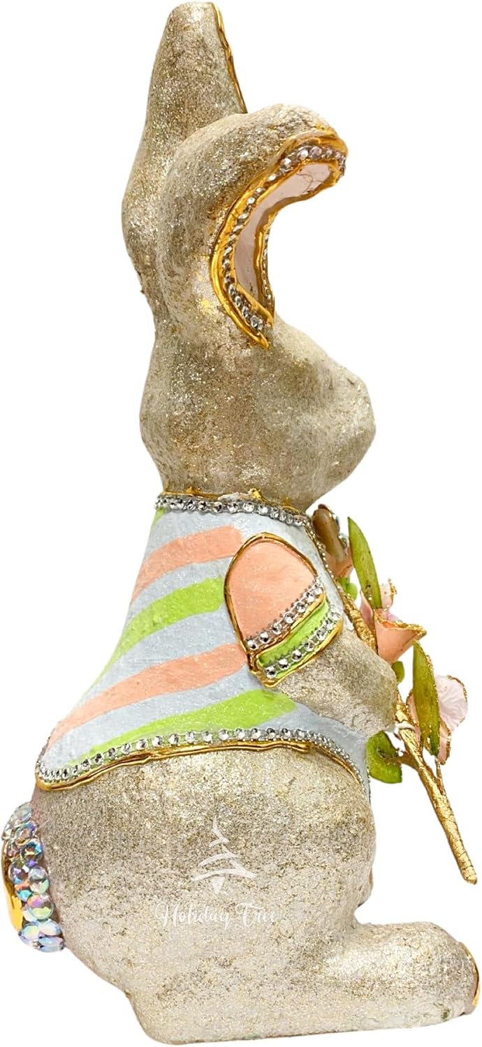 Estatueta Artesanal de Coelhinho da Páscoa – Decoração Premium para Casa