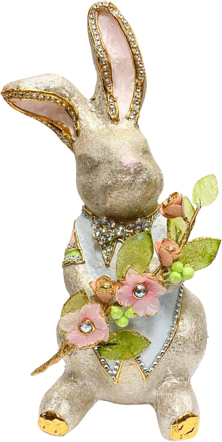 Estatueta Artesanal de Coelhinho da Páscoa – Decoração Premium para Casa