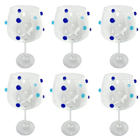 Conjunto 6 Taças de Vinho Cristal Gemas