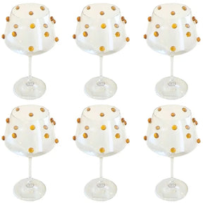 Conjunto 6 Taças de Vinho Cristal Gemas